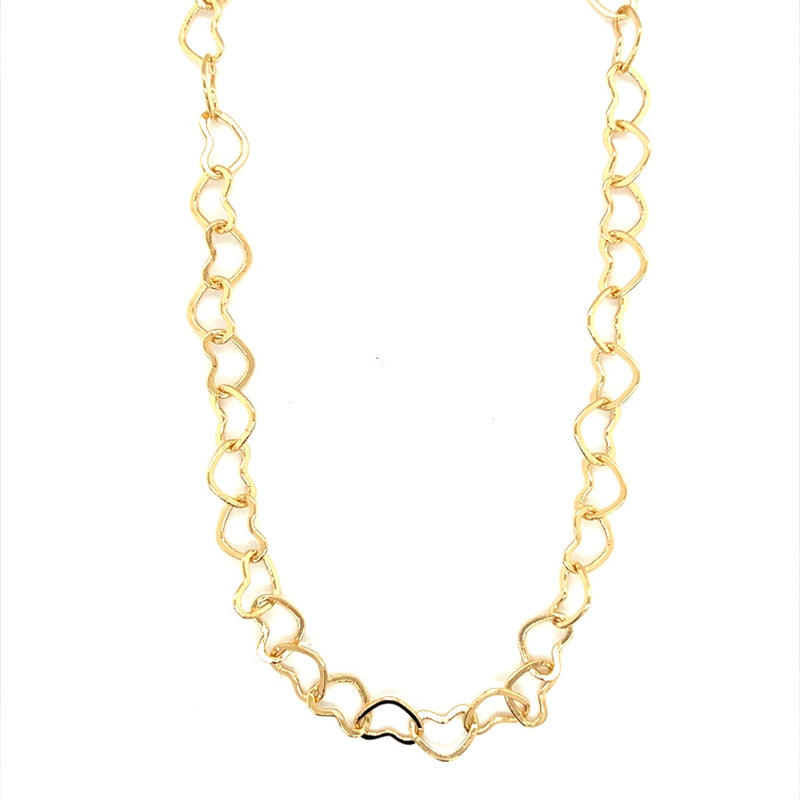  Heart Link Chain 6mm - Gold Filled