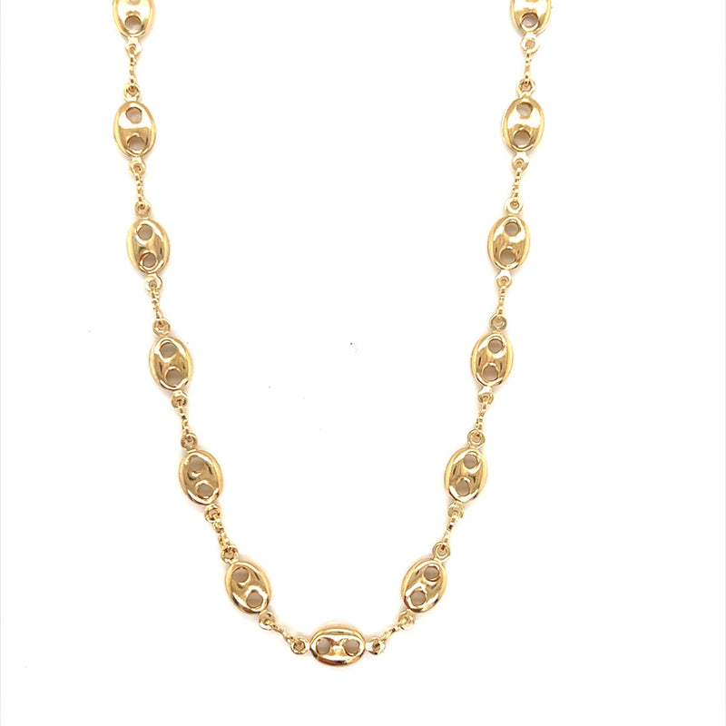  Hollow Puff Mariner Link Chain 5.5mm - Gold Filled