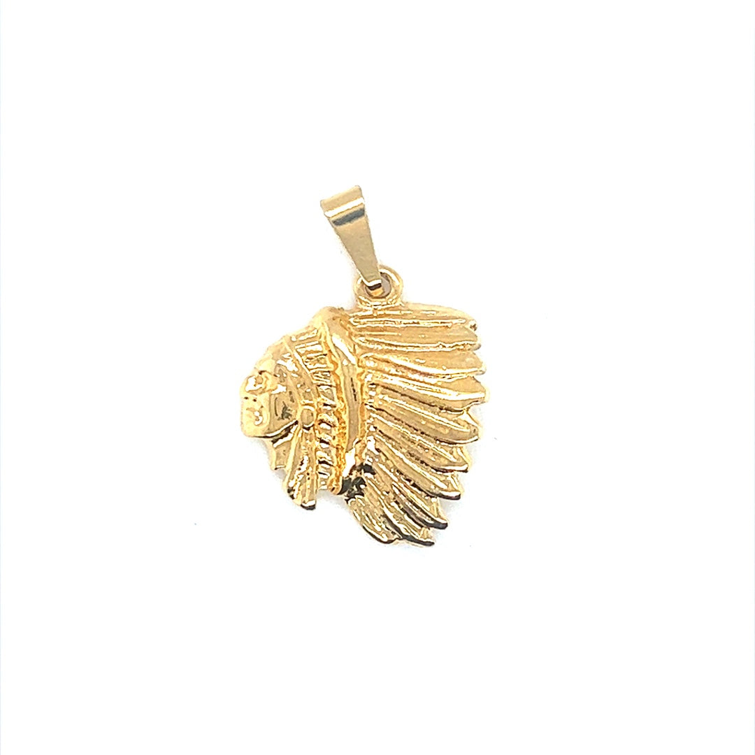 Indian Pendant 21mm - Gold Filled