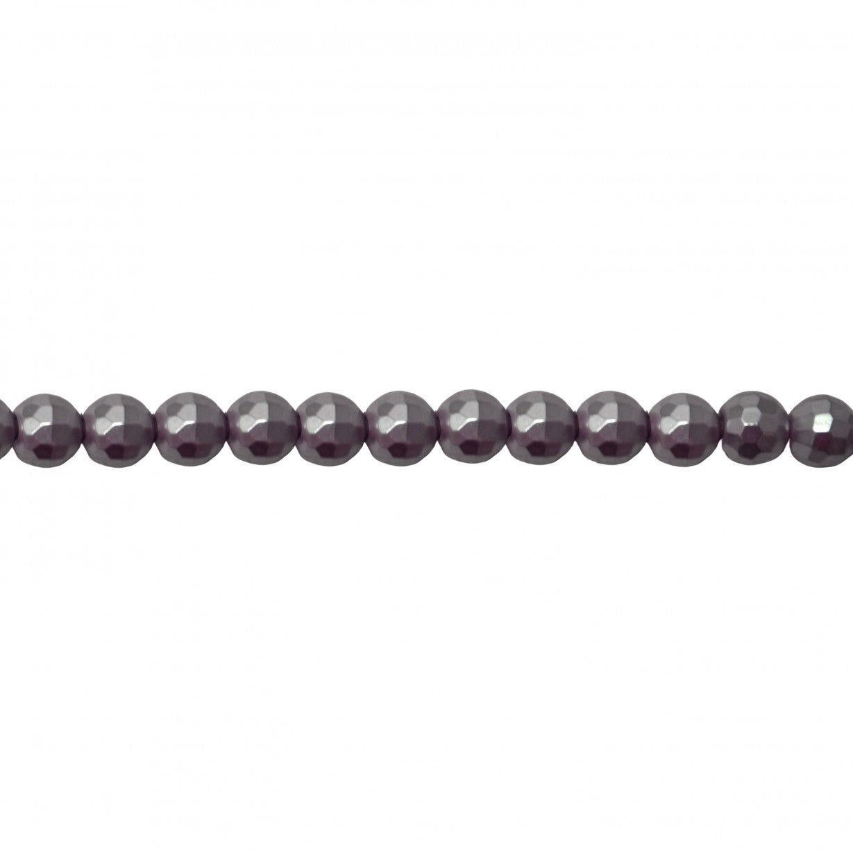 Lavender Shell Pearl Faceted Beads 12mm