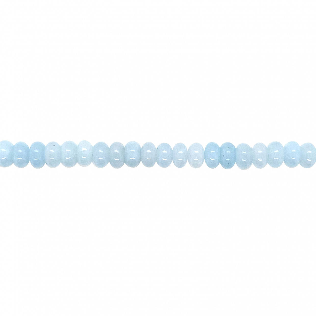 Light Blue Jade Rondelle Beads 8mm