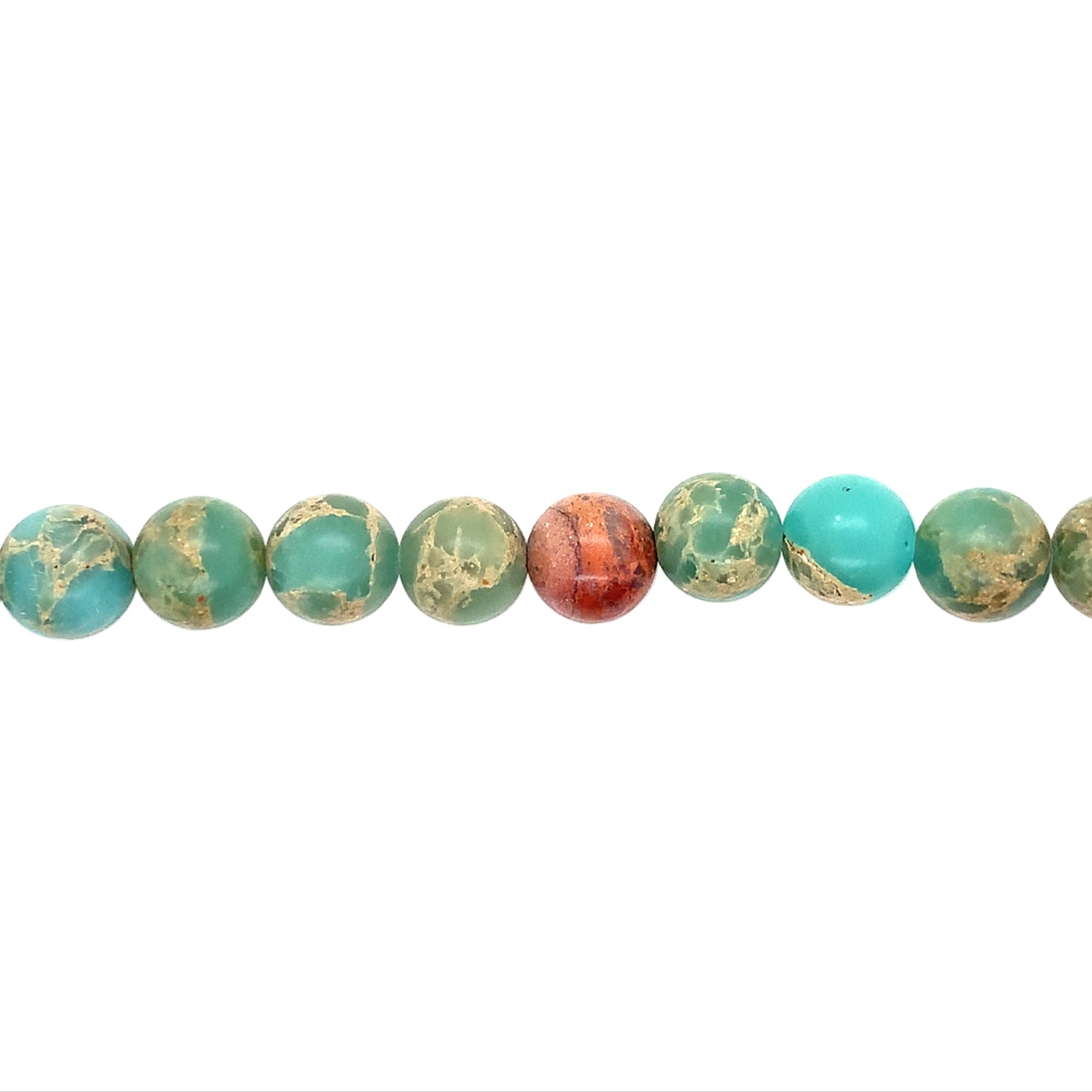 Light Green Marble Imperial Jasper Beads 10mm