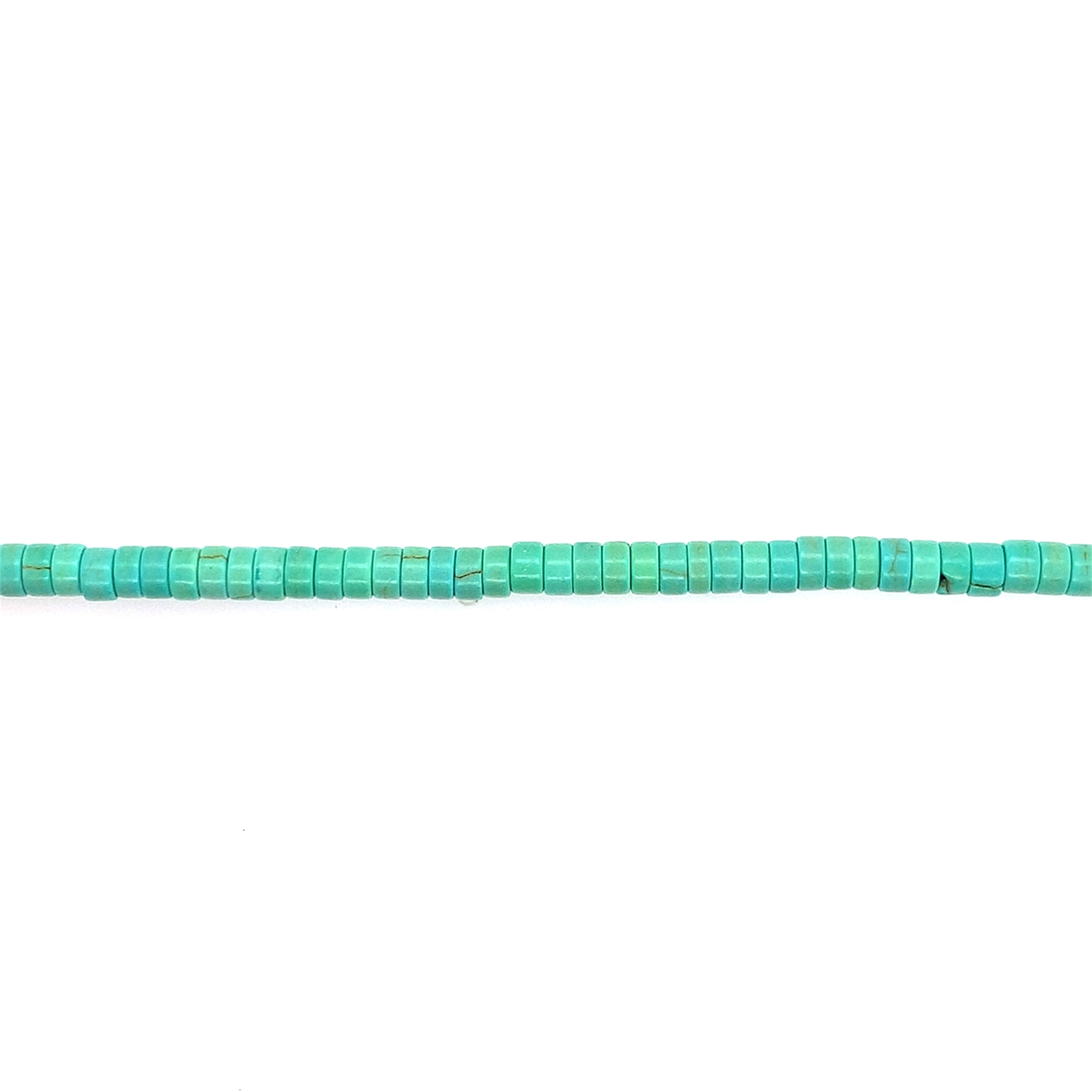 Light Green Synthetic Turquoise Rondelle Beads 4mm
