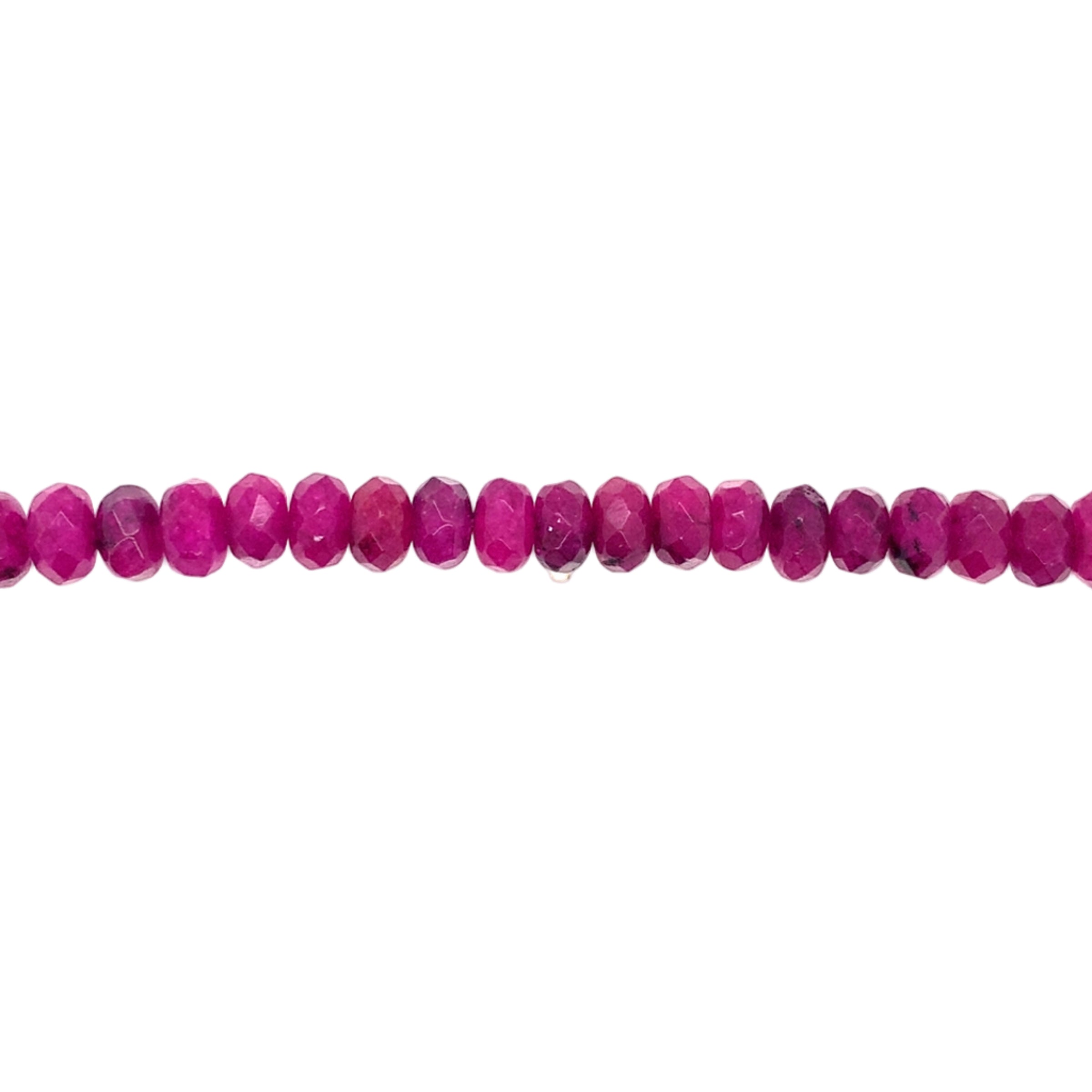 Magenta Jade Faceted Rondelle Beads 8mm