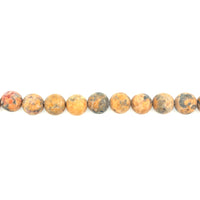 Matte Leopard Skin Jasper Beads 8mm