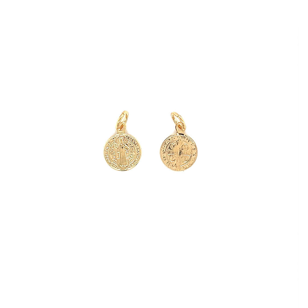 Mini Saint Benedict Charm 11mm - Gold Filled