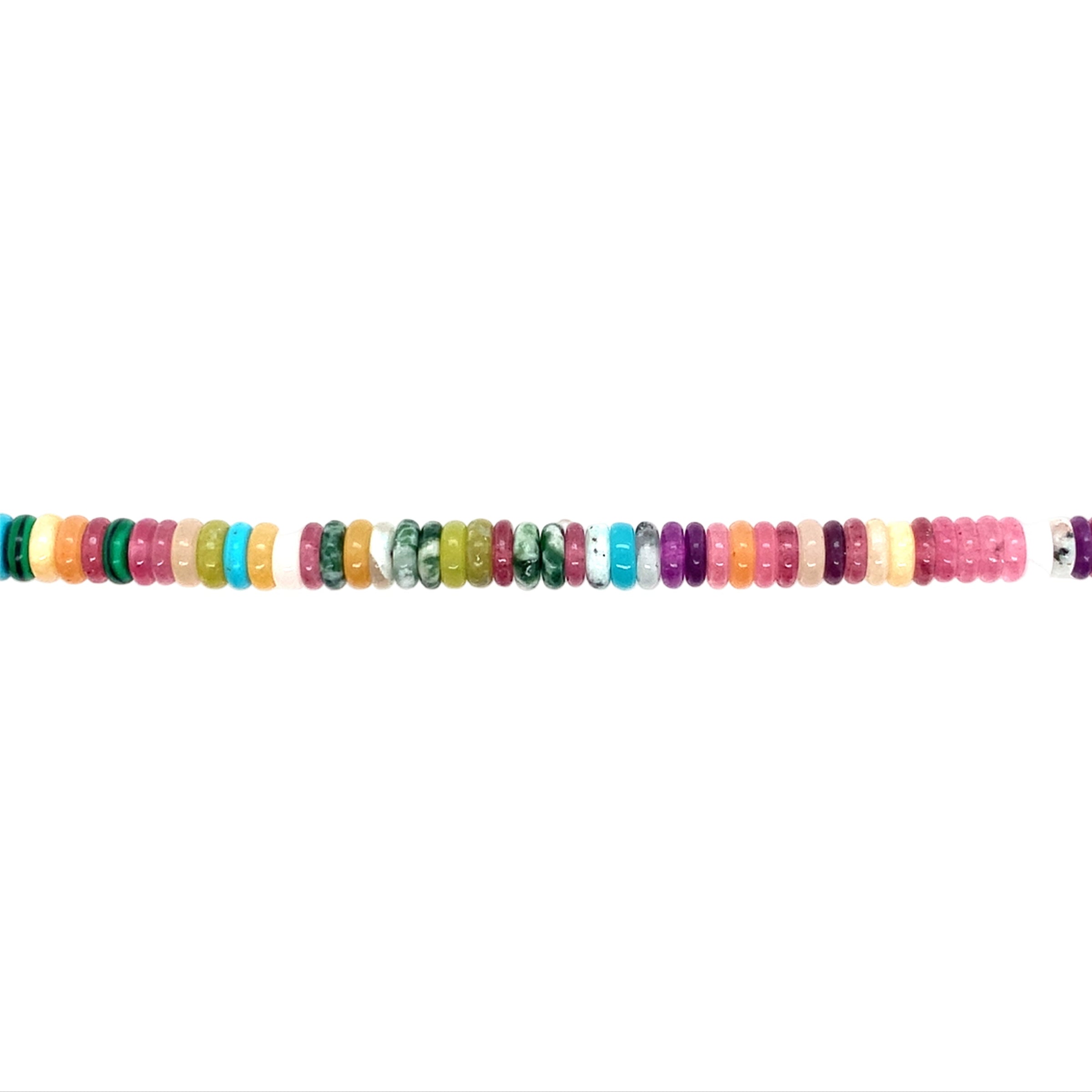 Mixed Gemstone Rondelle Beads 6mm