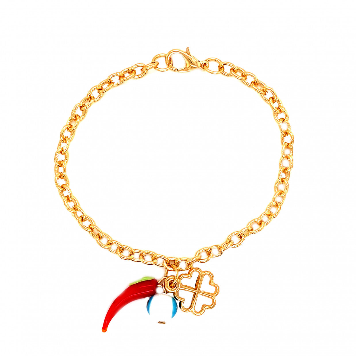 Multi Lucky Charm Bracelet 4mm - Gold Filled