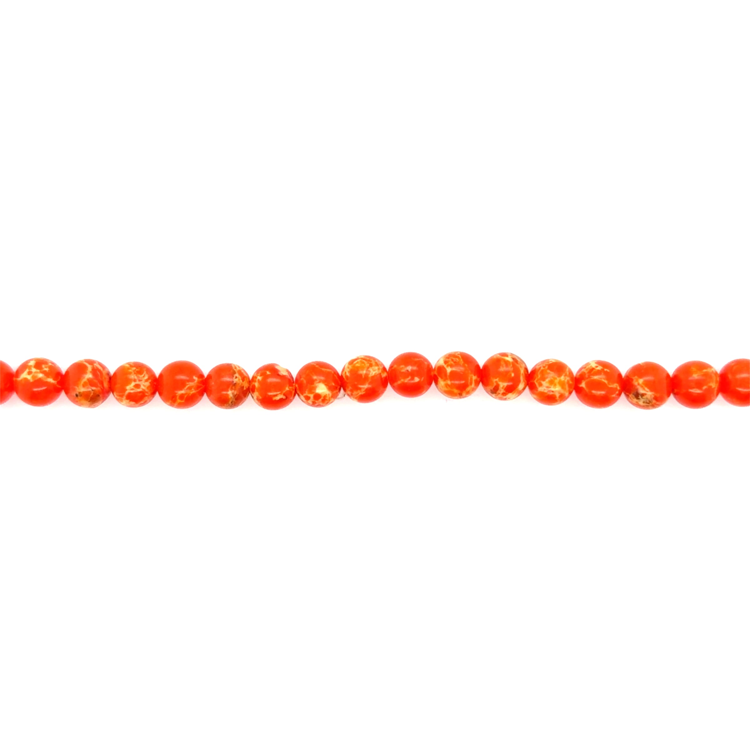 Orange Impression Jasper Beads 8mm