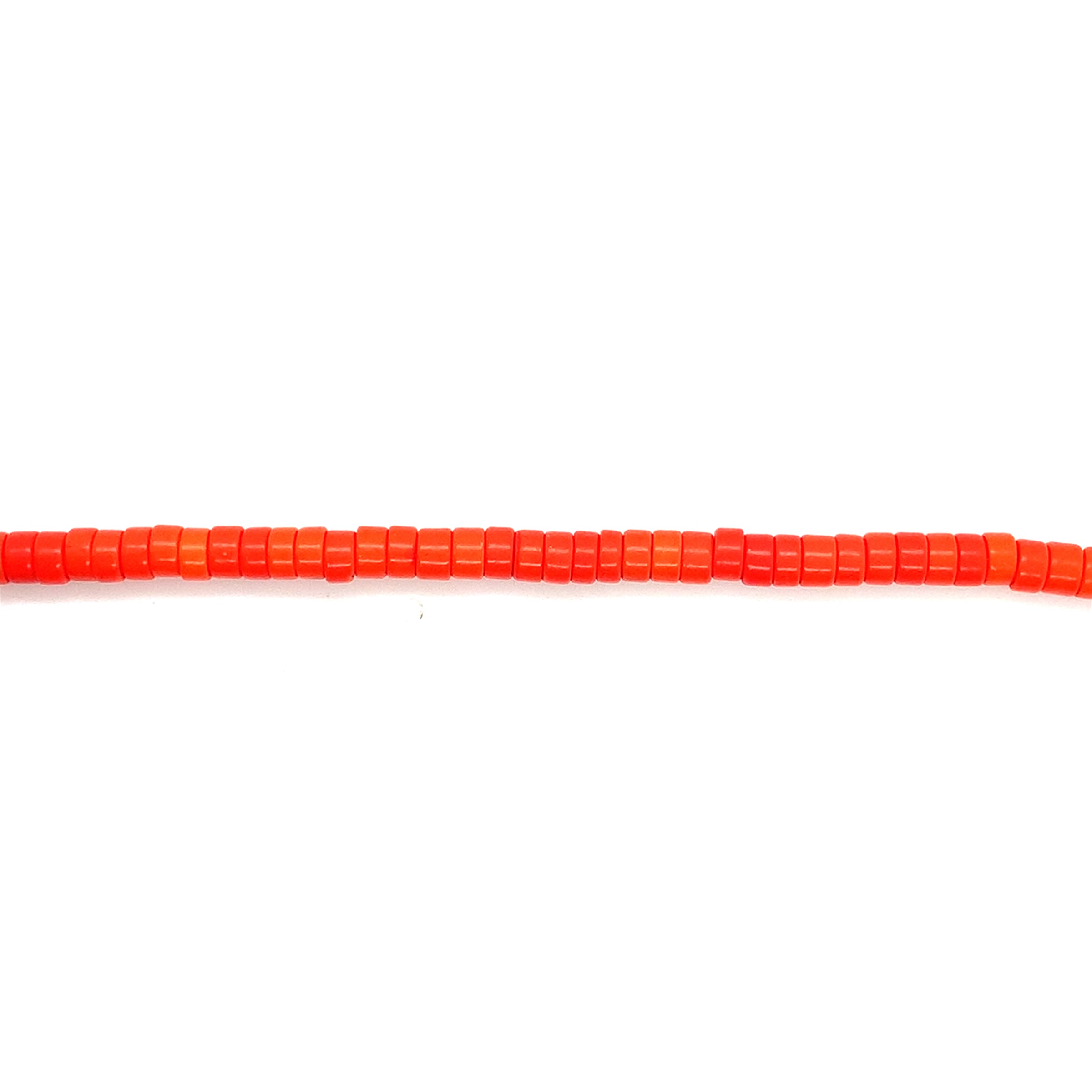 Orange Synthetic Turquoise Rondelle Beads 6mm