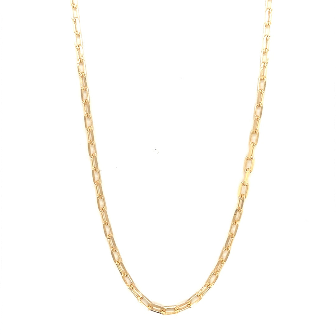  Paperclip Chain 2.7mm - Gold Filled