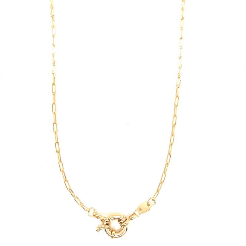  Paperclip Chain with Bolt Ring Clasp 2mm