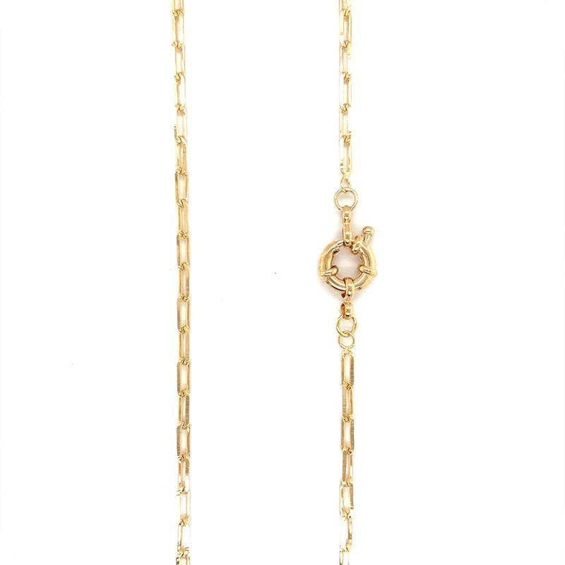  Paperclip Chain with Bolt Ring Clasp 3mm