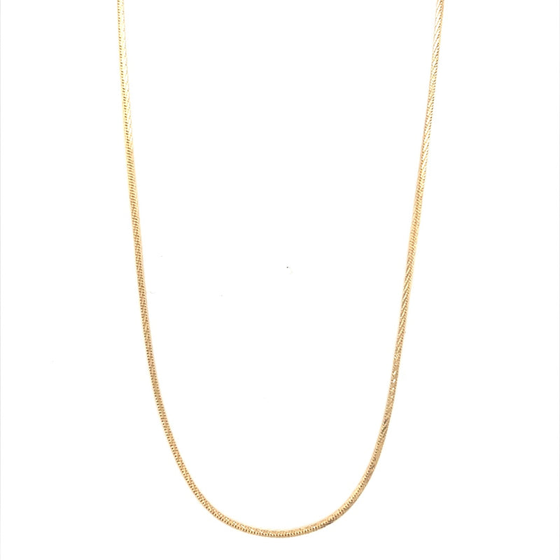  Pattern Square Snake Chain 1mm - Gold Filled