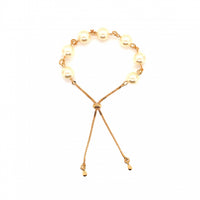Pearl Adjustable Bracelet 8mm - Gold Filled 