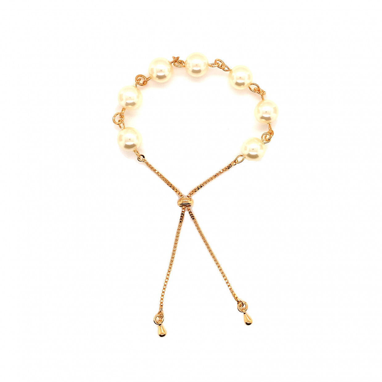 Pearl Adjustable Bracelet 8mm - Gold Filled 