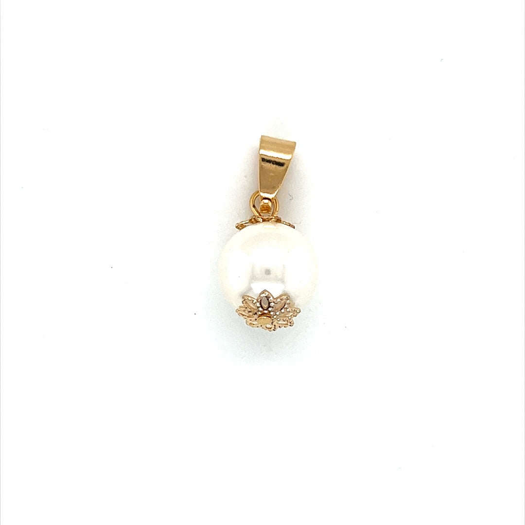 Pearl Pendant 14mm - Gold Filled