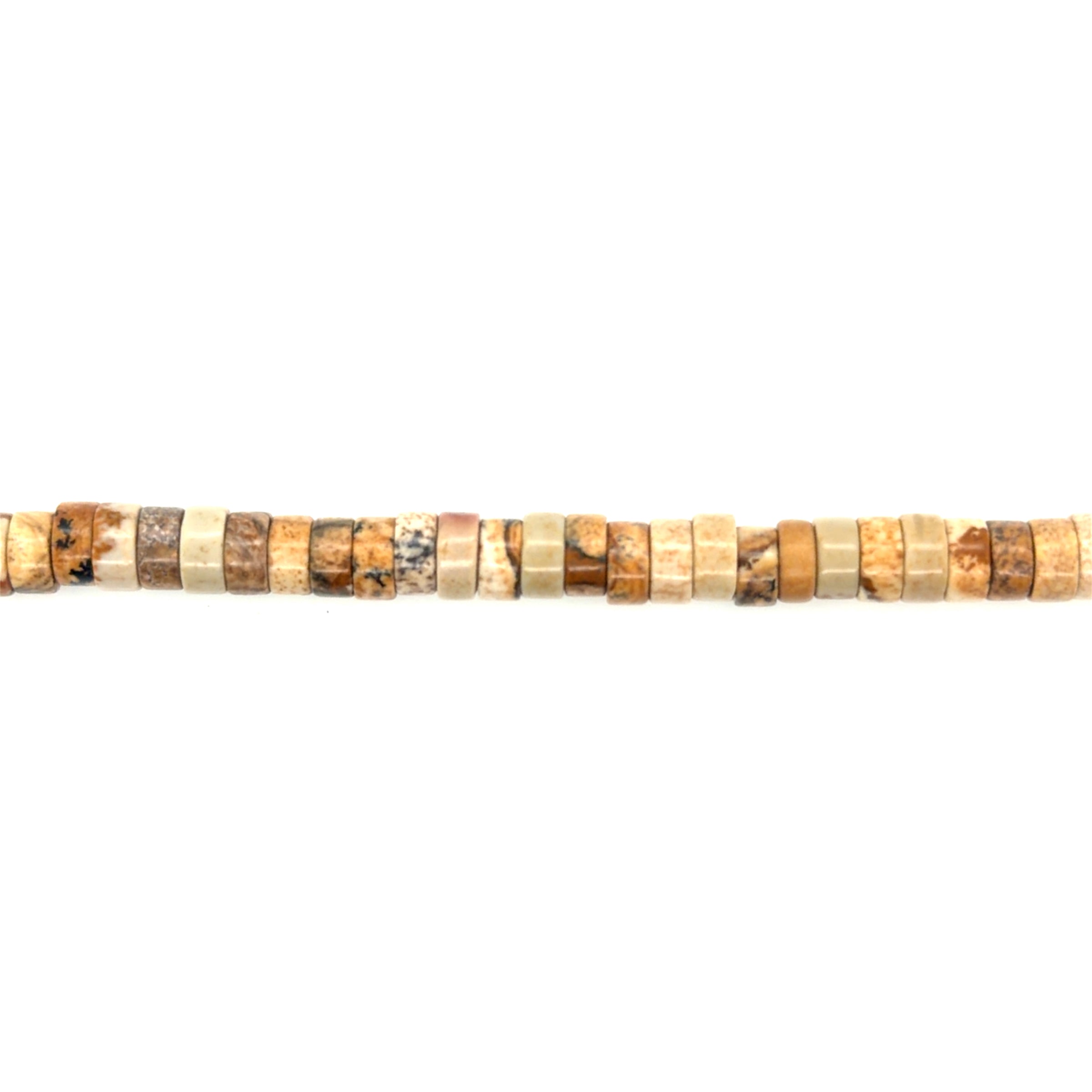 Picture Jasper Rondelle Beads 6mm