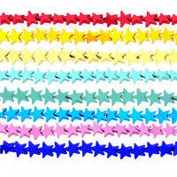 Plated Star Hematite Beads 8mm