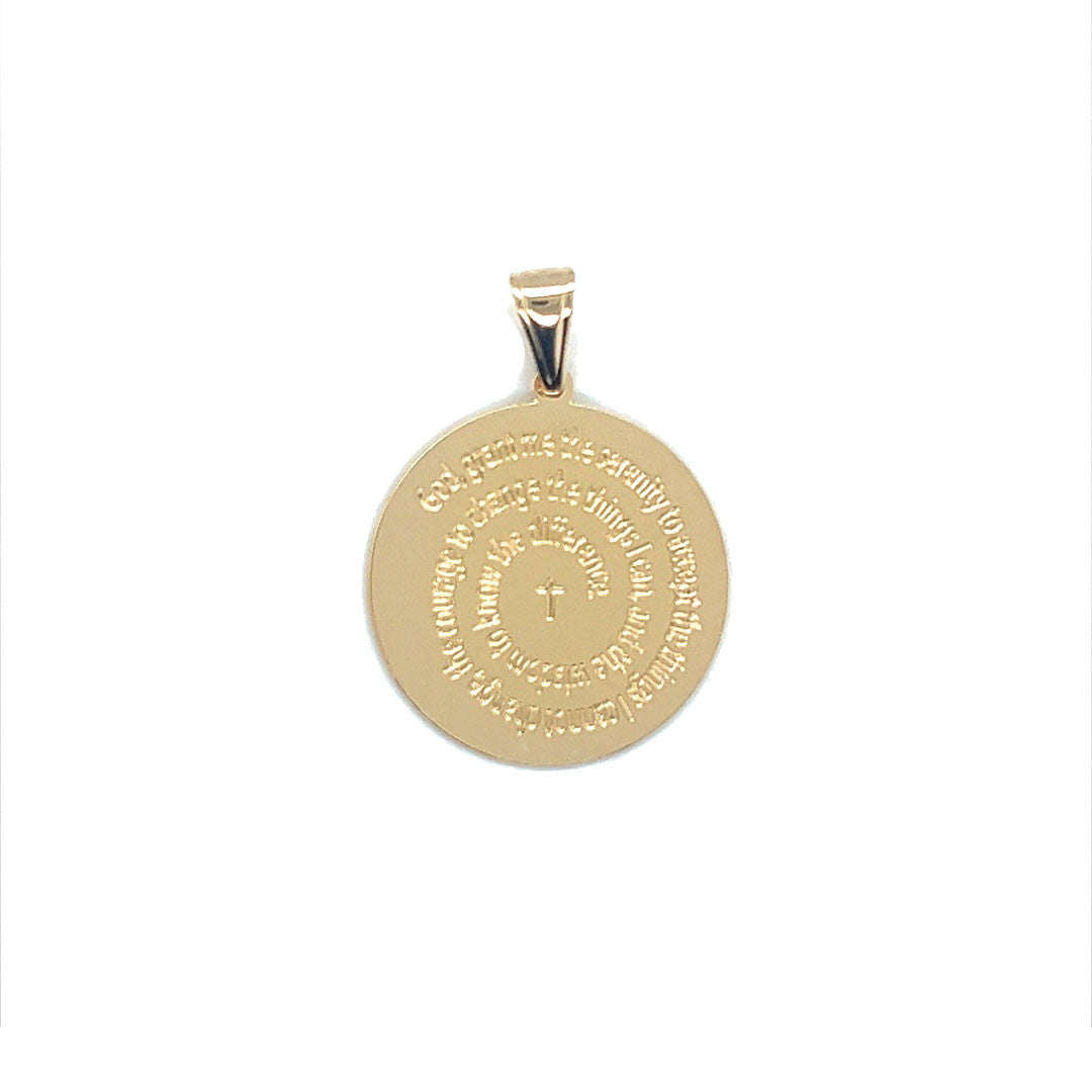 Prayer for Serenity 25mm - Gold Filled