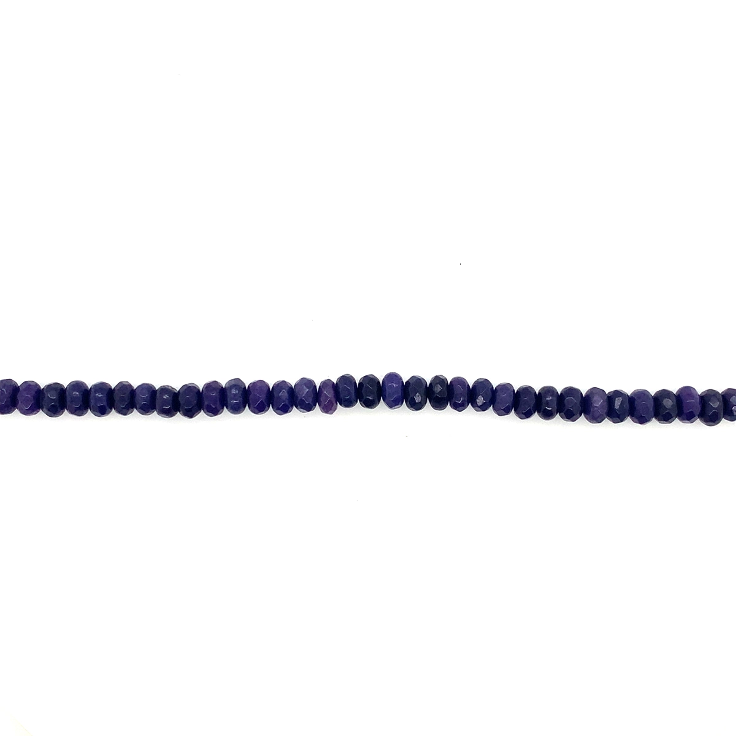 Purple Jade Faceted Rondelle Beads 6mm