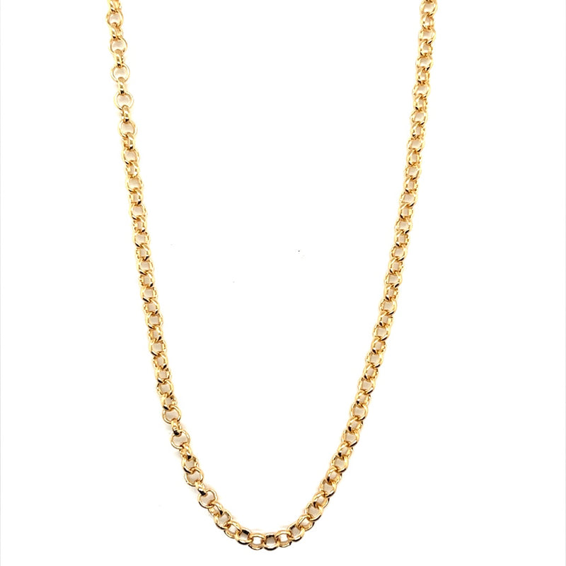  Rolo Chain with Bolt Ring Clasp 3mm - Gold Filled