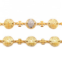 Saint Benedict Charm Bracelet 11mm - Gold Filled