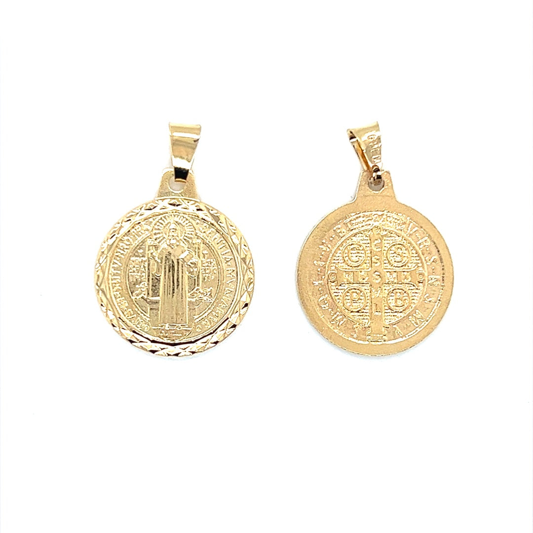 Saint Benedict Pendant 22mm - Gold Filled