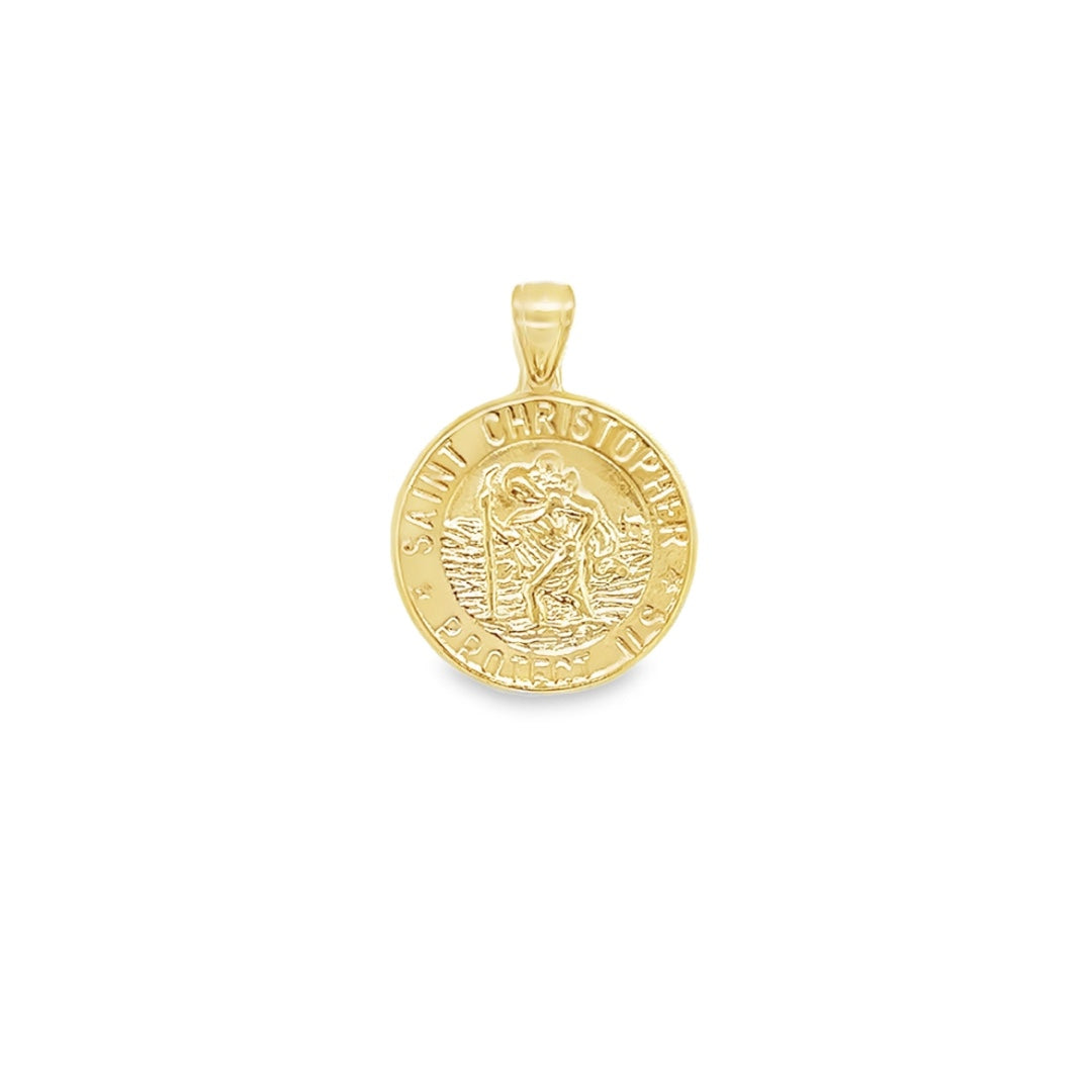 Saint Christopher Pendant 23mm - Gold Filled