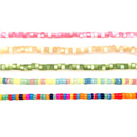 Shell Pearl Rondelle Beads 4mm