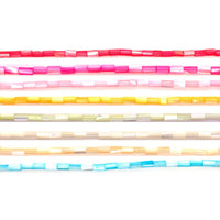 Shell Pearl Tube Beads 5mm