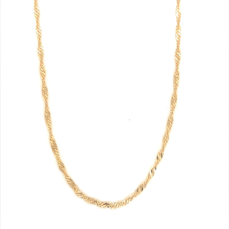  Singapore Link Chain 2.5mm - Gold Filled