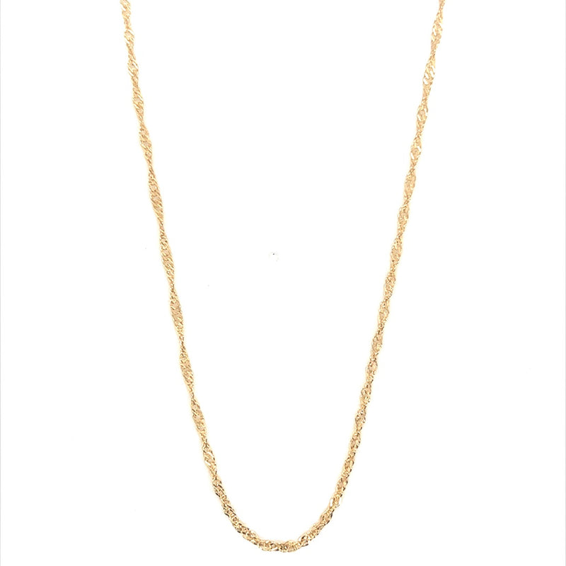  Singapore Link Chain 2mm - Gold Filled