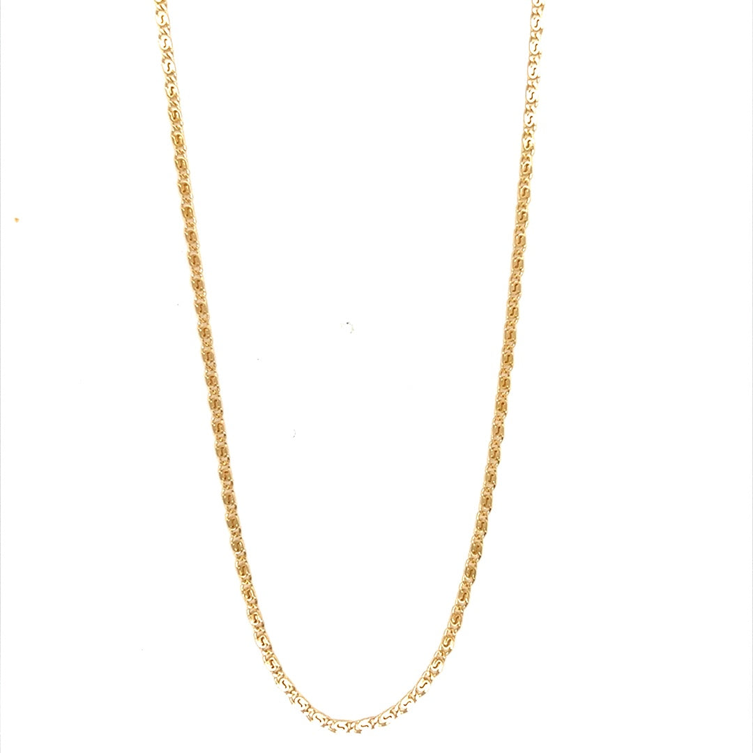  Snail Link Chain 2mm - Gold Filled