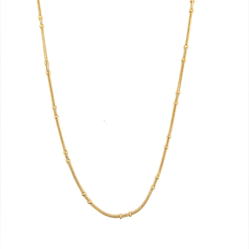 Snake Ball Chain 1mm - Gold Filled