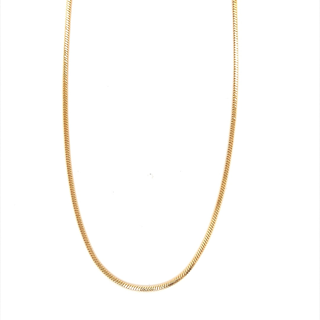 Square Snake Chain 1.3mm - Gold Filled
