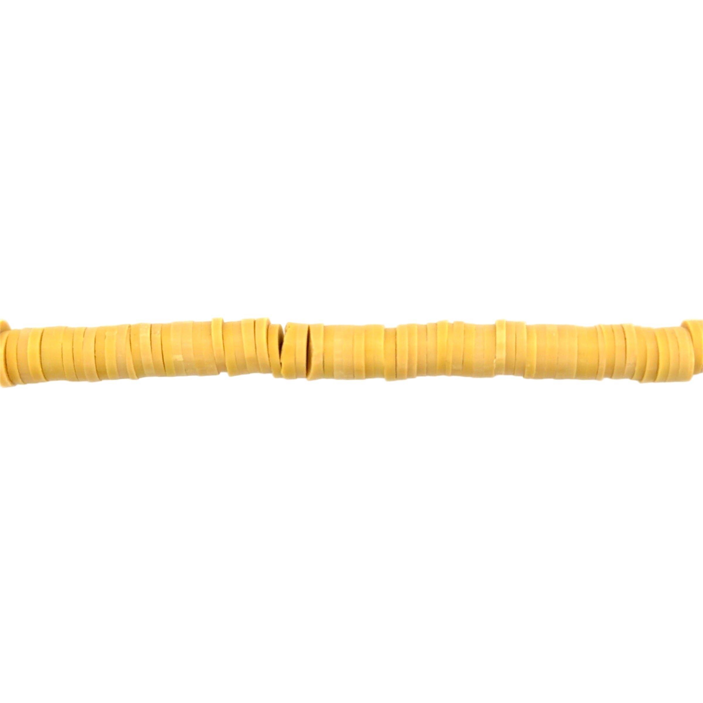 Tan Polymer Clay Heishi Beads 5mm