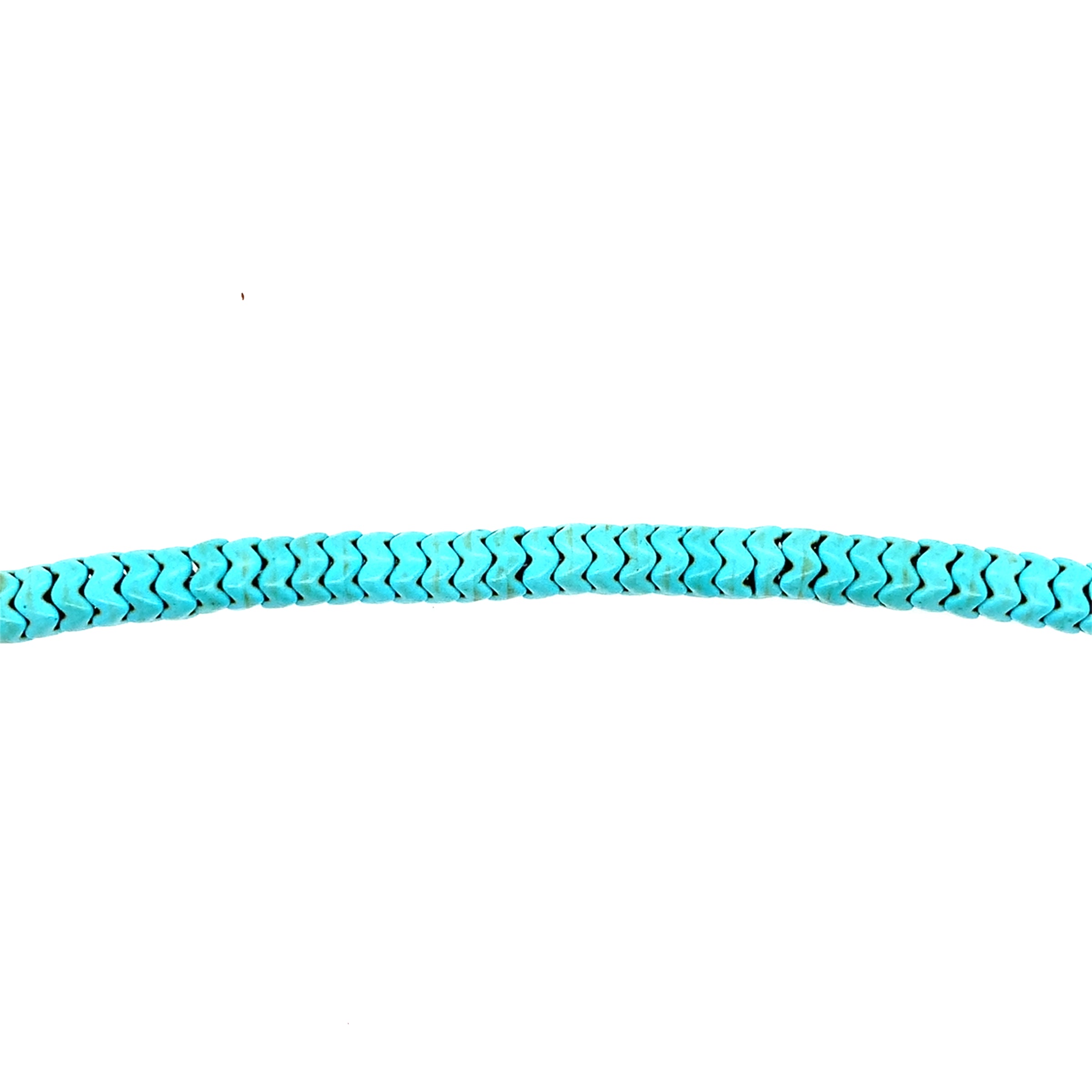 Teal Synthetic Turquoise Wave Rondelle Beads 6mm