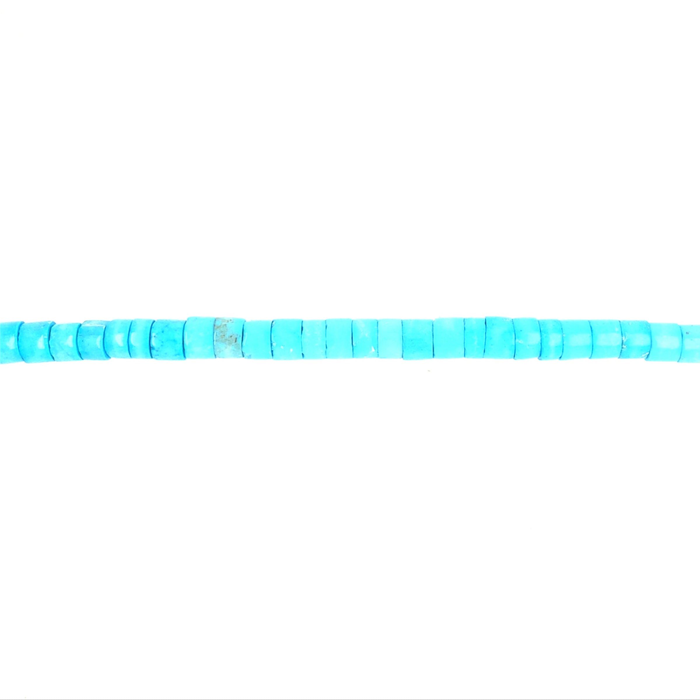 Teal Turquoise Rondelle Beads