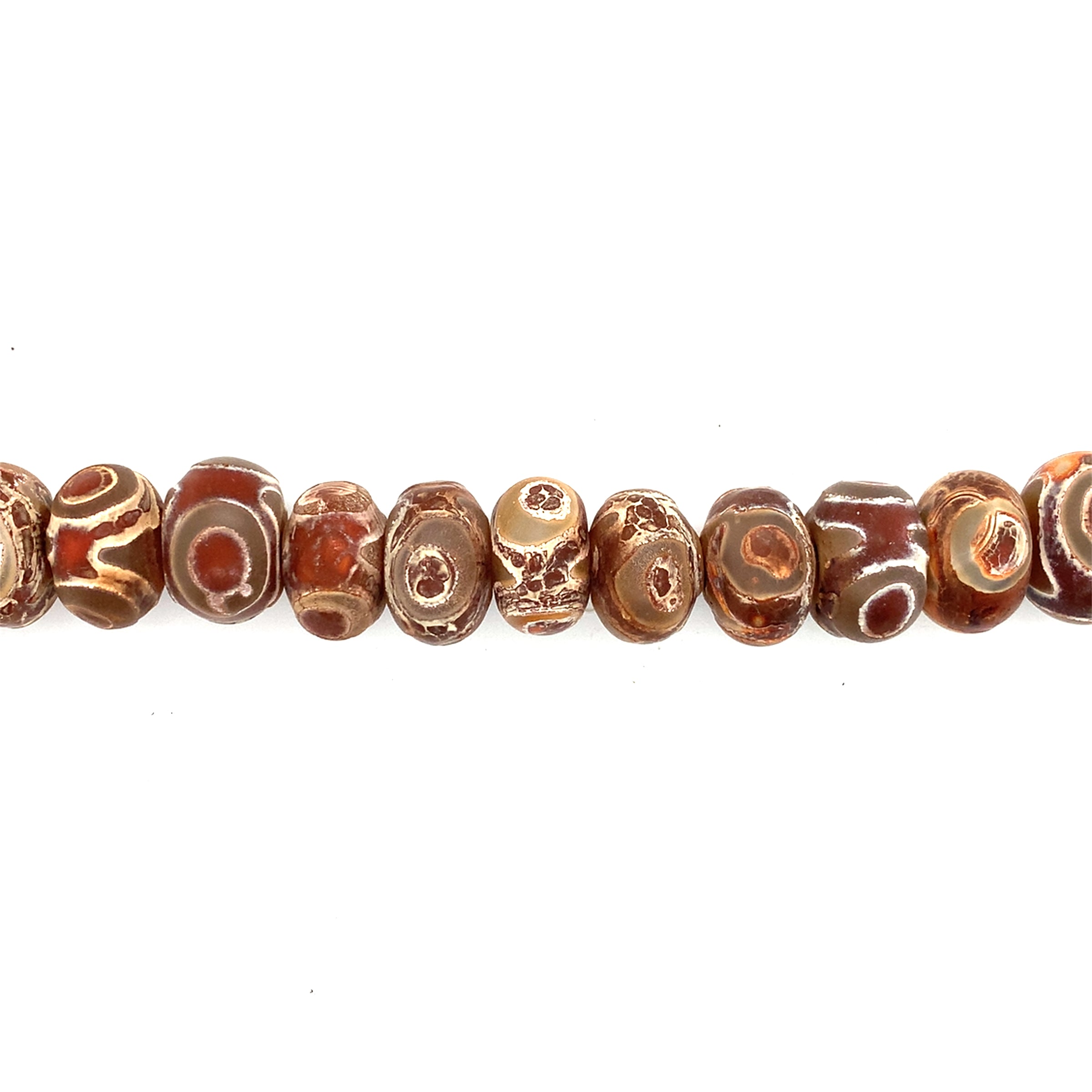 Tibetan Agate Rondelle Beads 16mm