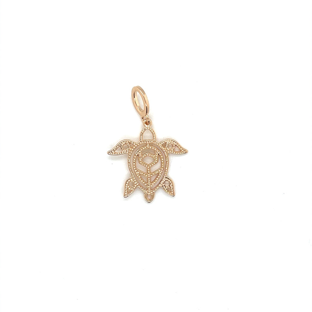 Turtle Pendant 24mm - Gold Filled