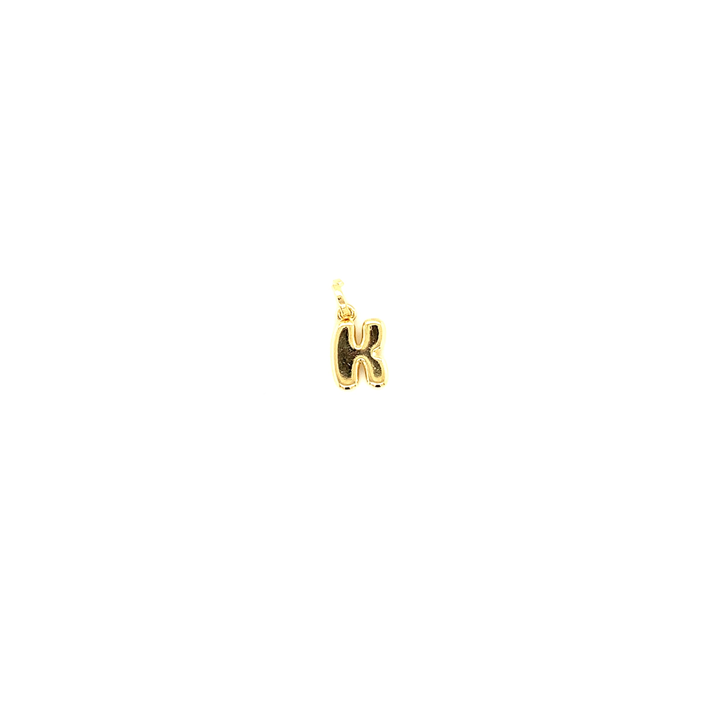 Bubble Letter Charm 12mm - Gold Filled