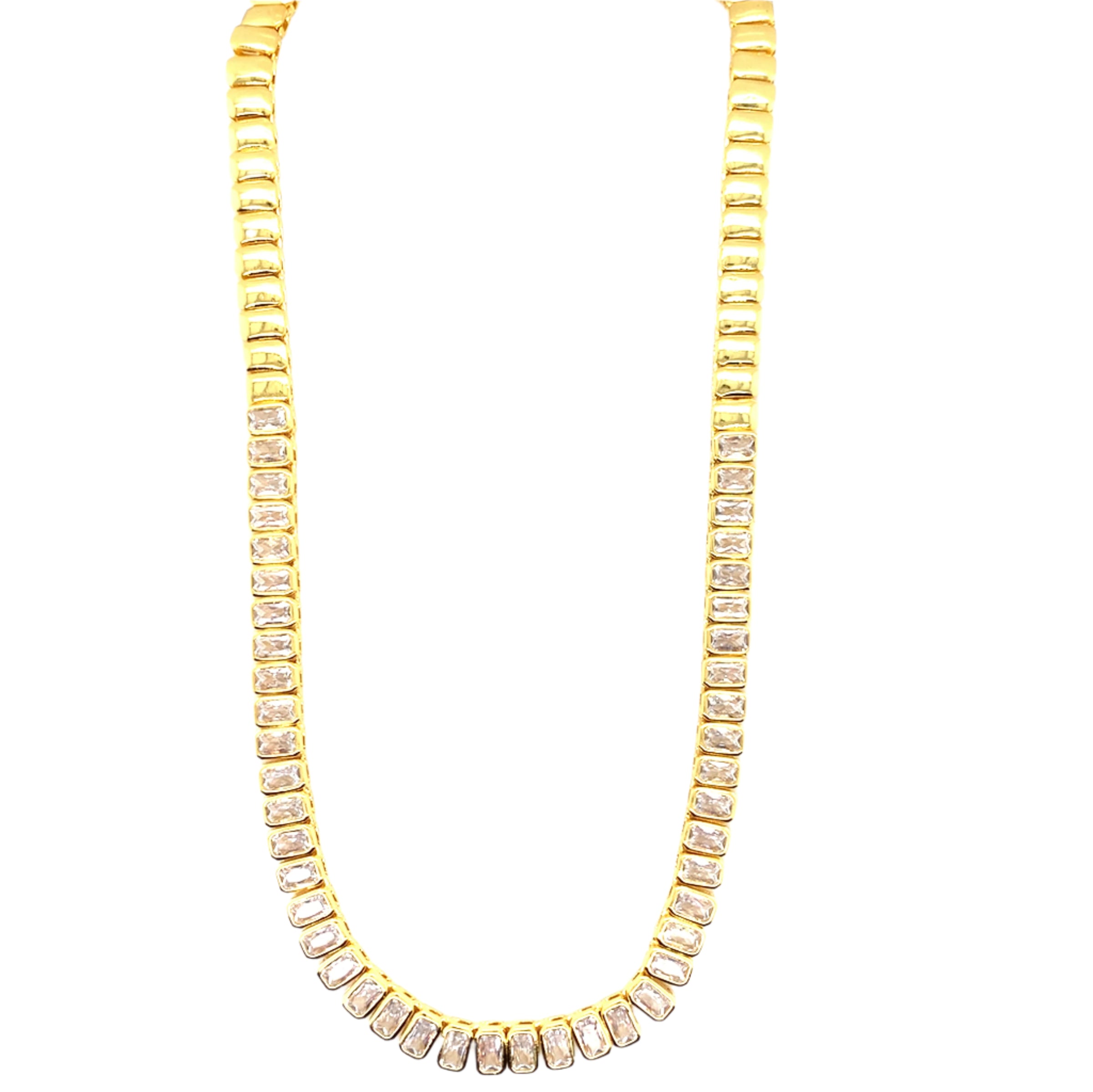 Rectangle CZ Necklace