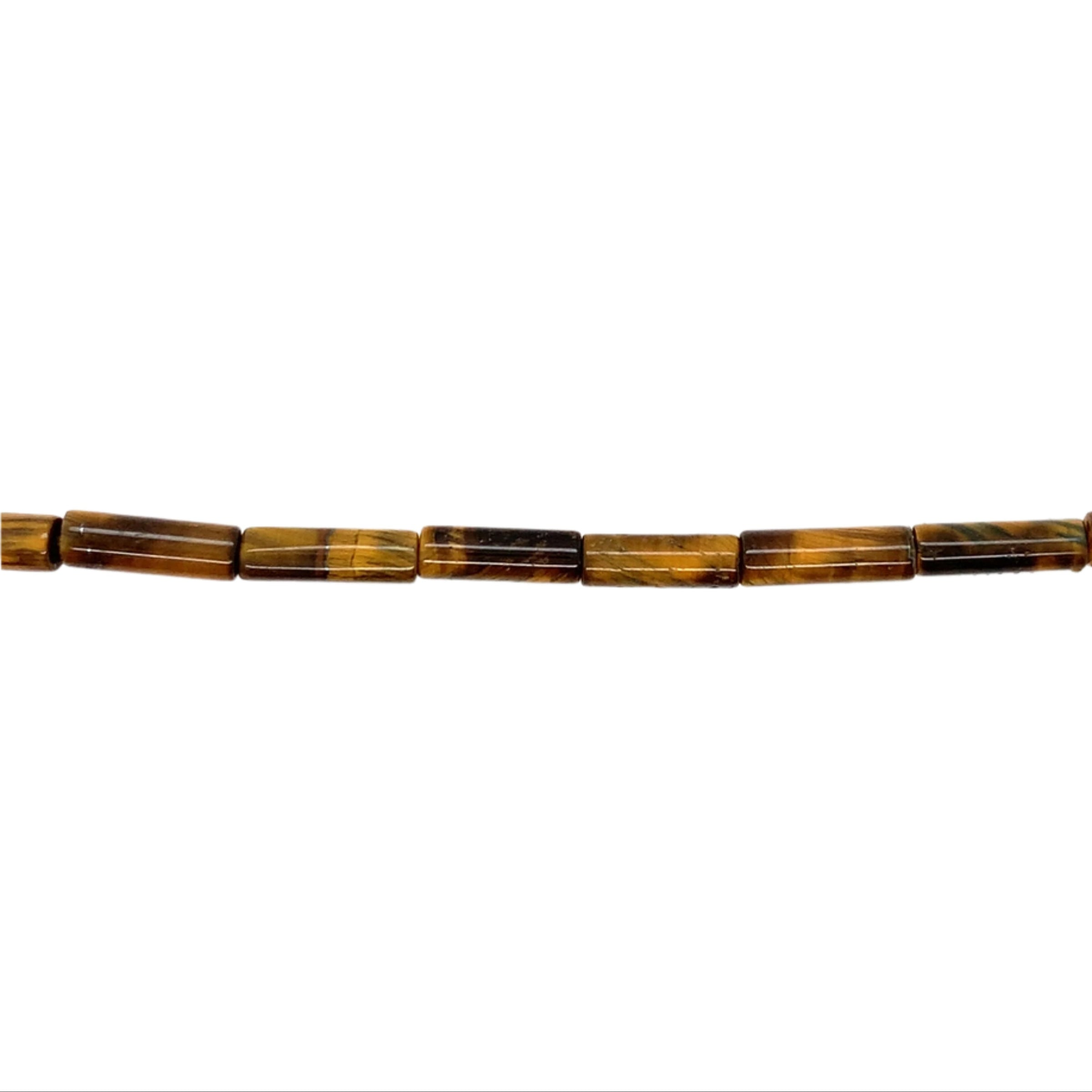 4mm x 13mm Tiger Eye Tube Beads