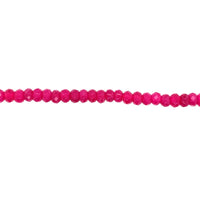 Magenta Jade Faceted Rondelle Beads