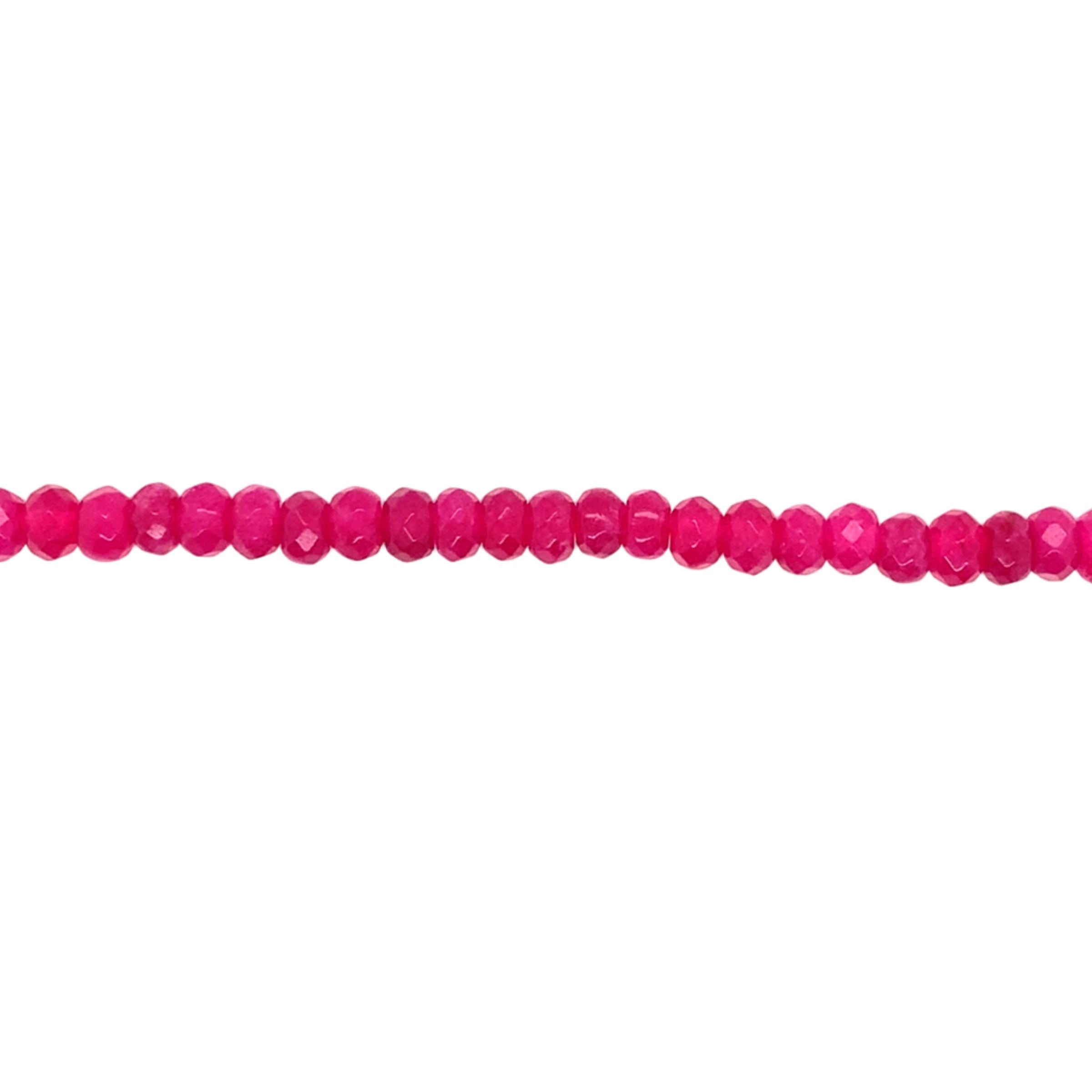 Magenta Jade Faceted Rondelle Beads