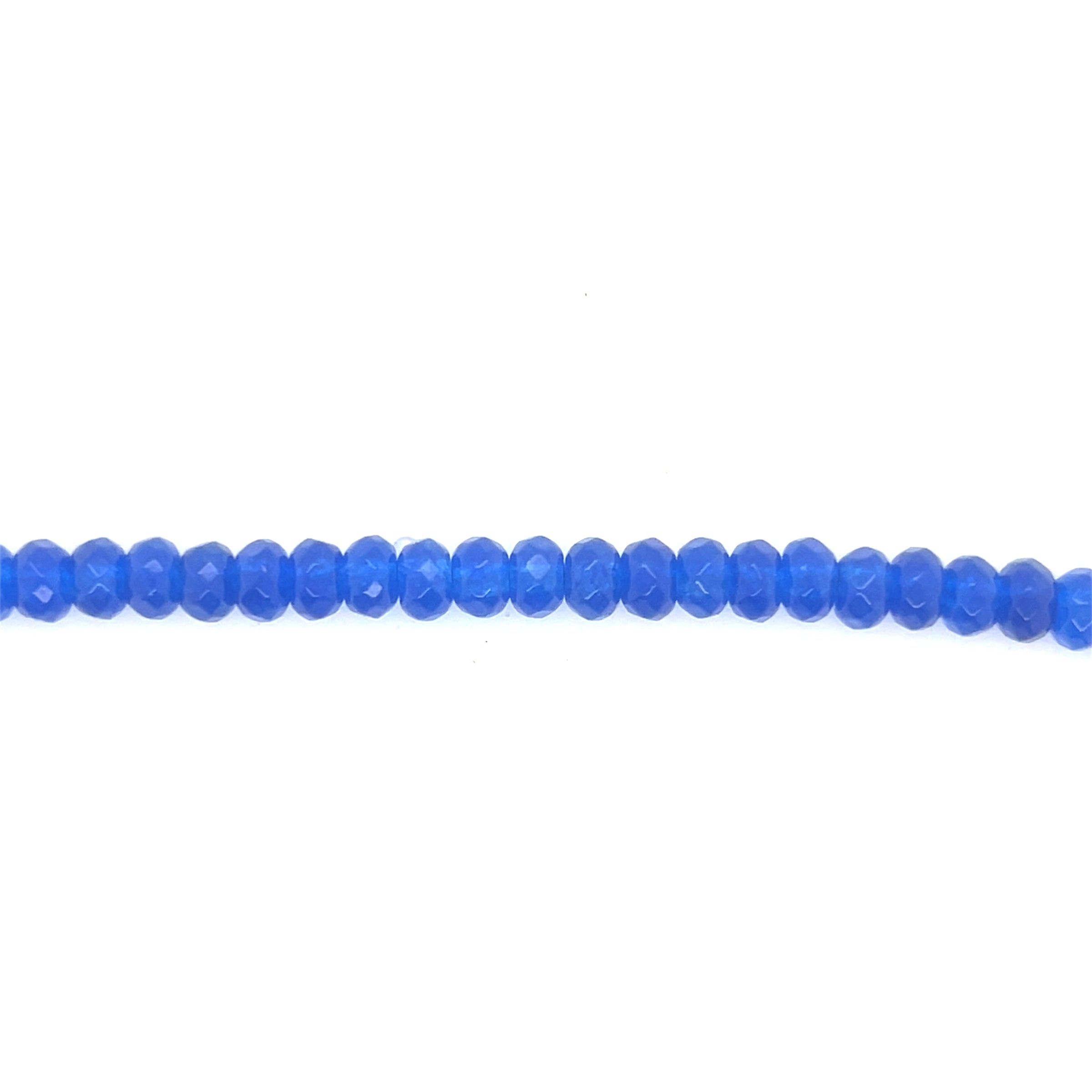 Blue Jade Faceted Rondelle Beads