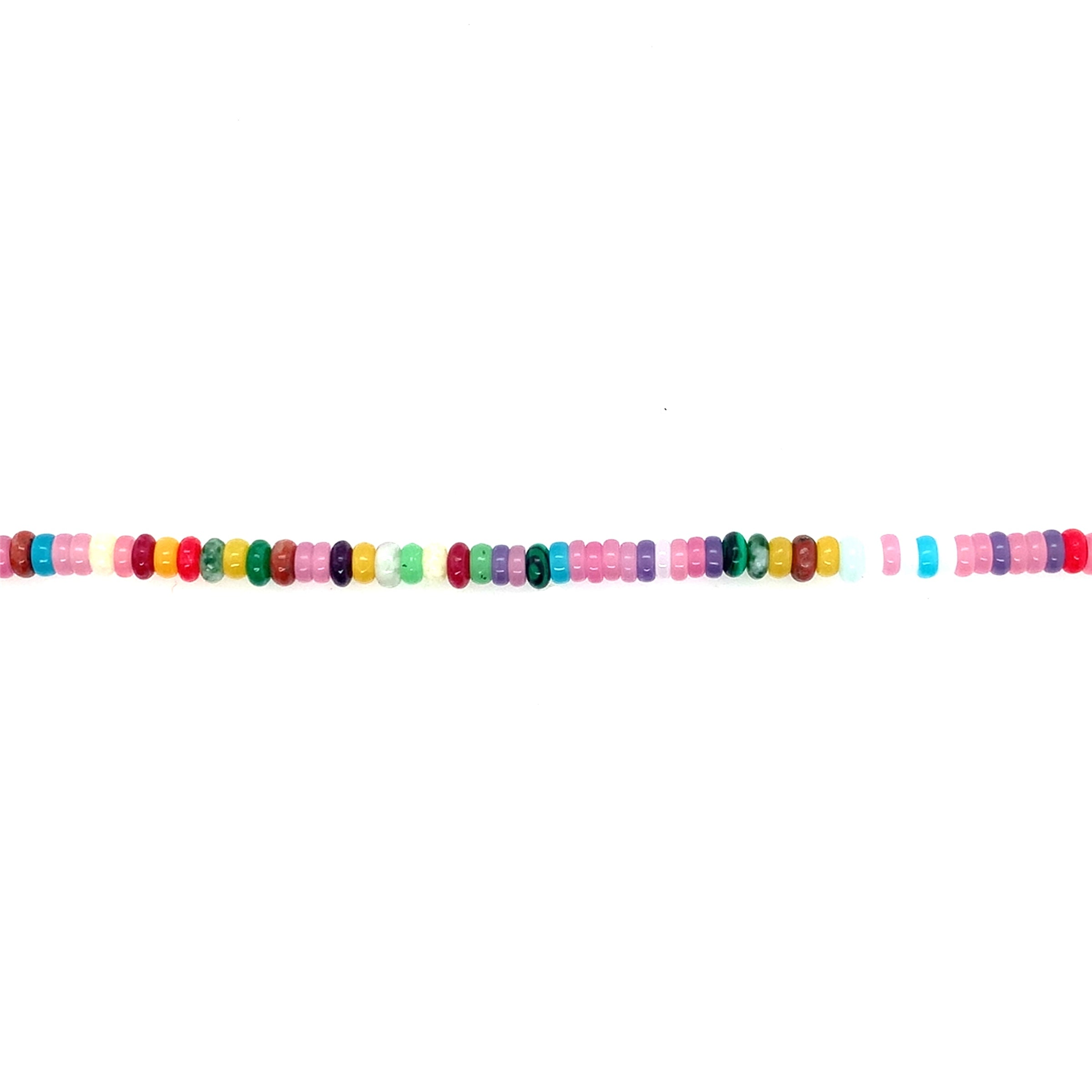 Mixed Gemstone Rondelle Beads