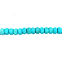 Teal Synthetic Turquoise Rondelle Beads