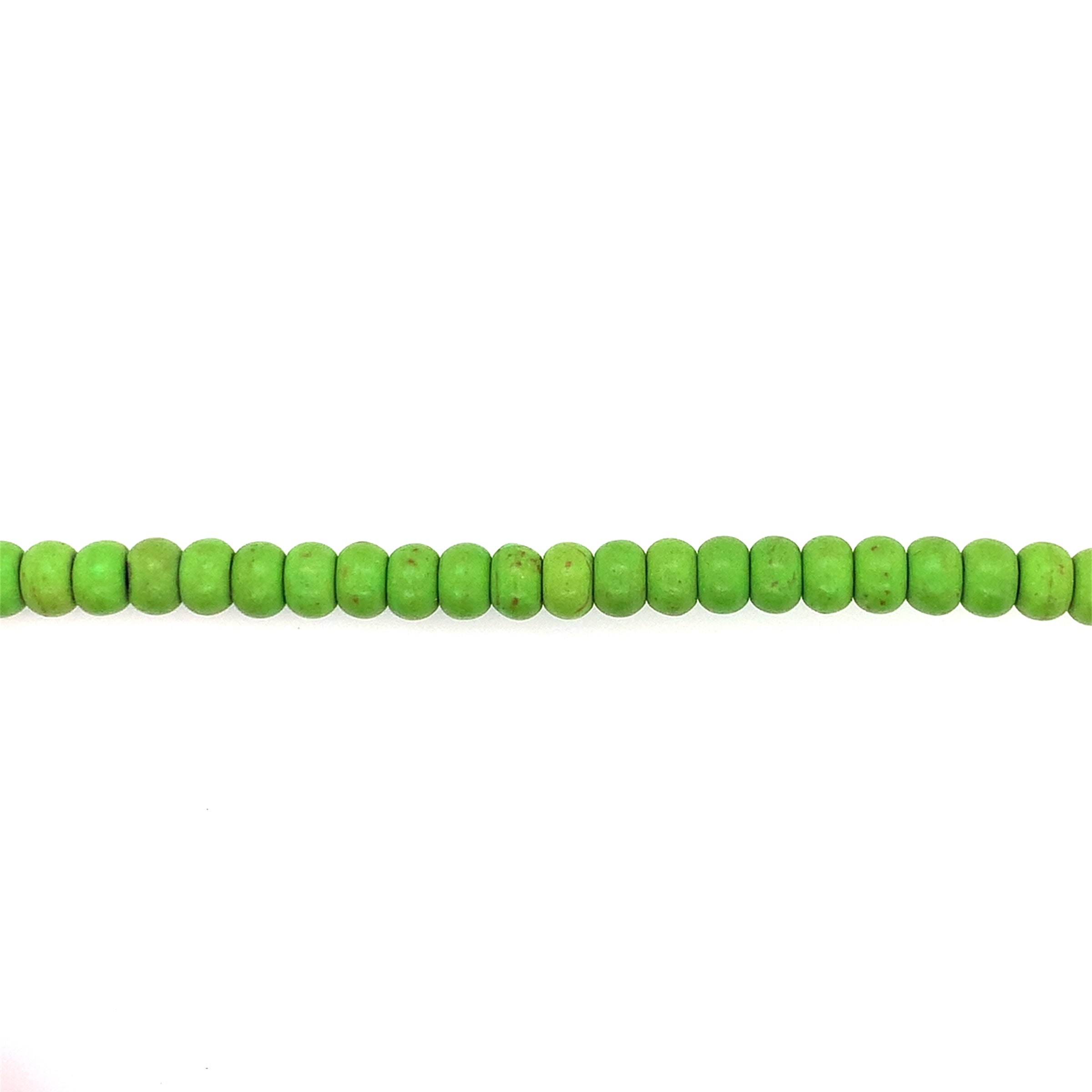 Green Synthetic Turquoise Rondelle Beads